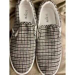 New J.CREW factory women’s plaid slip on sneakers size 9 Christmas gift